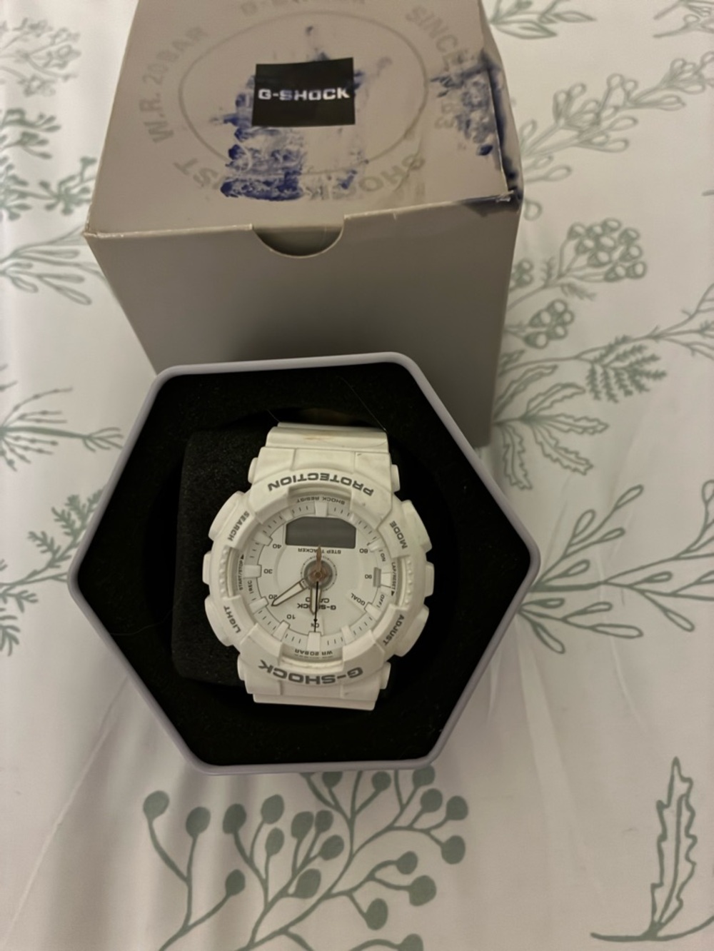 G-Shock White Resin Analog-Digital Watch